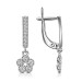 Серебряные cерьги висячие с фианитом
