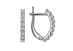 Серебряные cерьги с фианитом