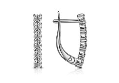 Серебряные cерьги с фианитом