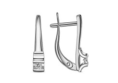 Серебряные cерьги с фианитом