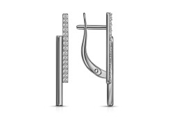 Серебряные cерьги с фианитом