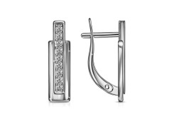 Серебряные cерьги с фианитом