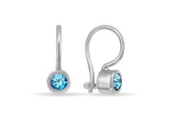 Серебряные cерьги с фианитом