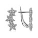 Серебряные cерьги классические с фианитом