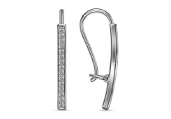 Серебряные cерьги с фианитом