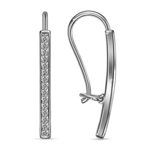 Серебряные cерьги с фианитом