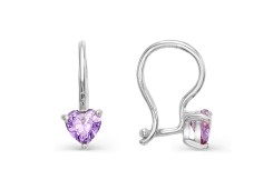 Серебряные cерьги с фианитом