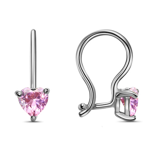 Серебряные cерьги с фианитом