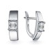 Серебряные cерьги с фианитом