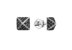 Серебряные cерьги пусеты (гвоздики) с фианитом