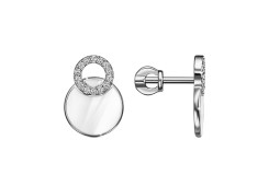 Серебряные cерьги пусеты (гвоздики) с эмалью