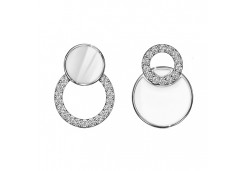 Серебряные cерьги пусеты (гвоздики) с эмалью