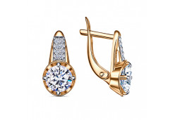 Серебряные cерьги с фианитом