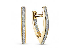 Серебряные cерьги с фианитом