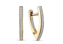 Серебряные cерьги с фианитом