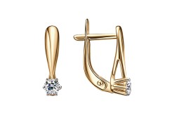 Серебряные cерьги с фианитом