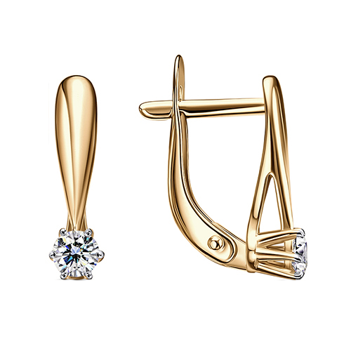 Серебряные cерьги с фианитом