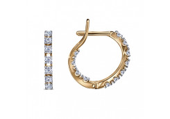 Серебряные cерьги с фианитом