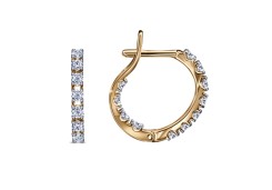 Серебряные cерьги с фианитом