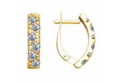 Серебряные cерьги с фианитом