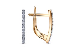 Серебряные cерьги с фианитом