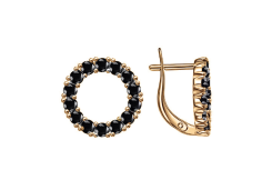 Серебряные cерьги классические с фианитом