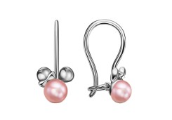 Серебряные cерьги классические с жемчугом