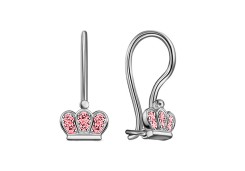 Серебряные cерьги классические с фианитом