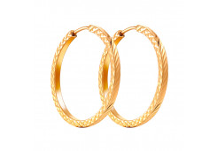 Серебряные cерьги конго с позолотой