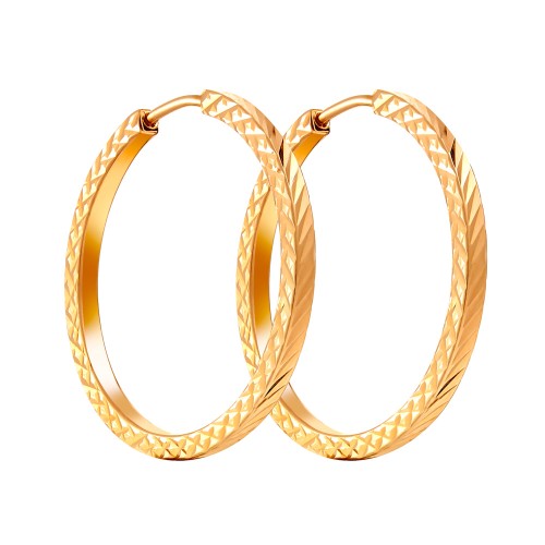 Серебряные cерьги конго с позолотой