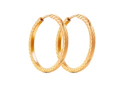 Серебряные cерьги конго с позолотой