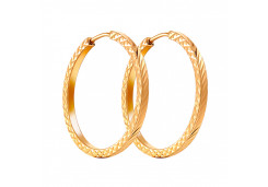 Серебряные cерьги конго с позолотой