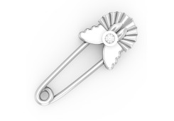 Сувенир из серебра с фианитом