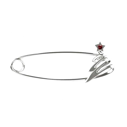 Сувенир из серебра с фианитом