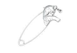 Сувенир из серебра с фианитом