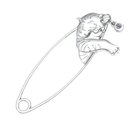 Сувенир из серебра с фианитом