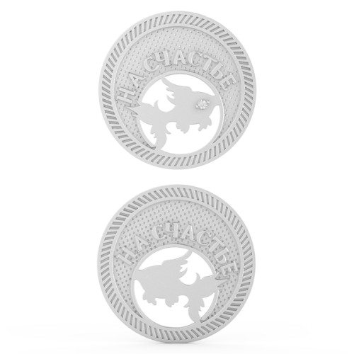 Сувенир из серебра с фианитом