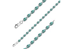 Серебряный браслет с кристаллом