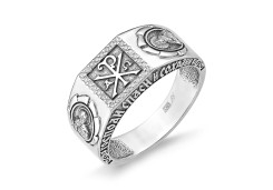 Серебряное кольцо с бриллиантом
