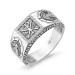 Серебряное кольцо с бриллиантом