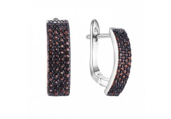 Серебряные cерьги с фианитом