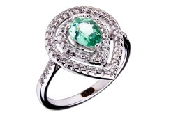 Серебряное кольцо с апатитом