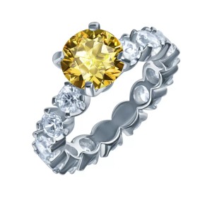 Серебряное кольцо с фианитом