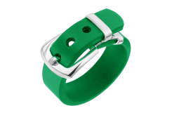 Серебряное кольцо с каучуком