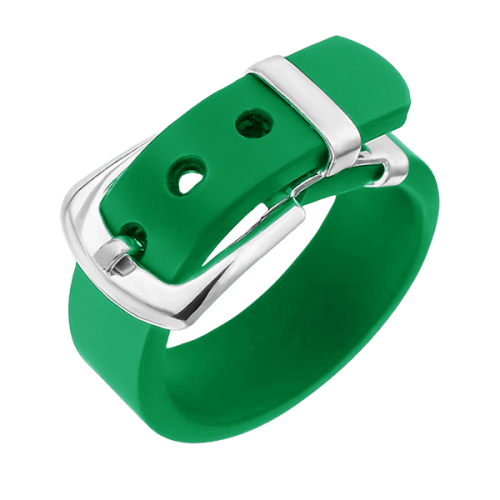 Серебряное кольцо с каучуком