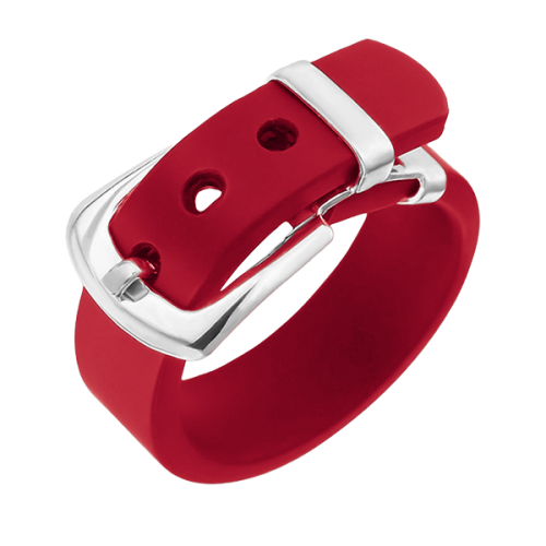 Серебряное кольцо с каучуком