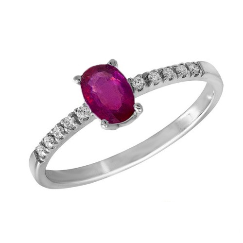 Серебряное кольцо с рубином