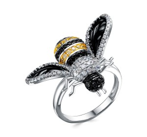 Серебряное кольцо с эмалью