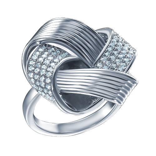 Серебряное кольцо с фианитом