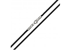 Шнурок из серебра с текстилем